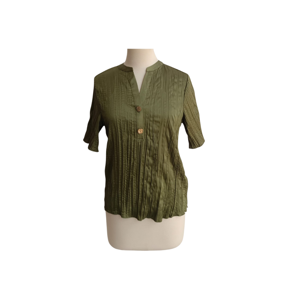 Max Green Crinkled Satin Co Ord Set | Brand New |