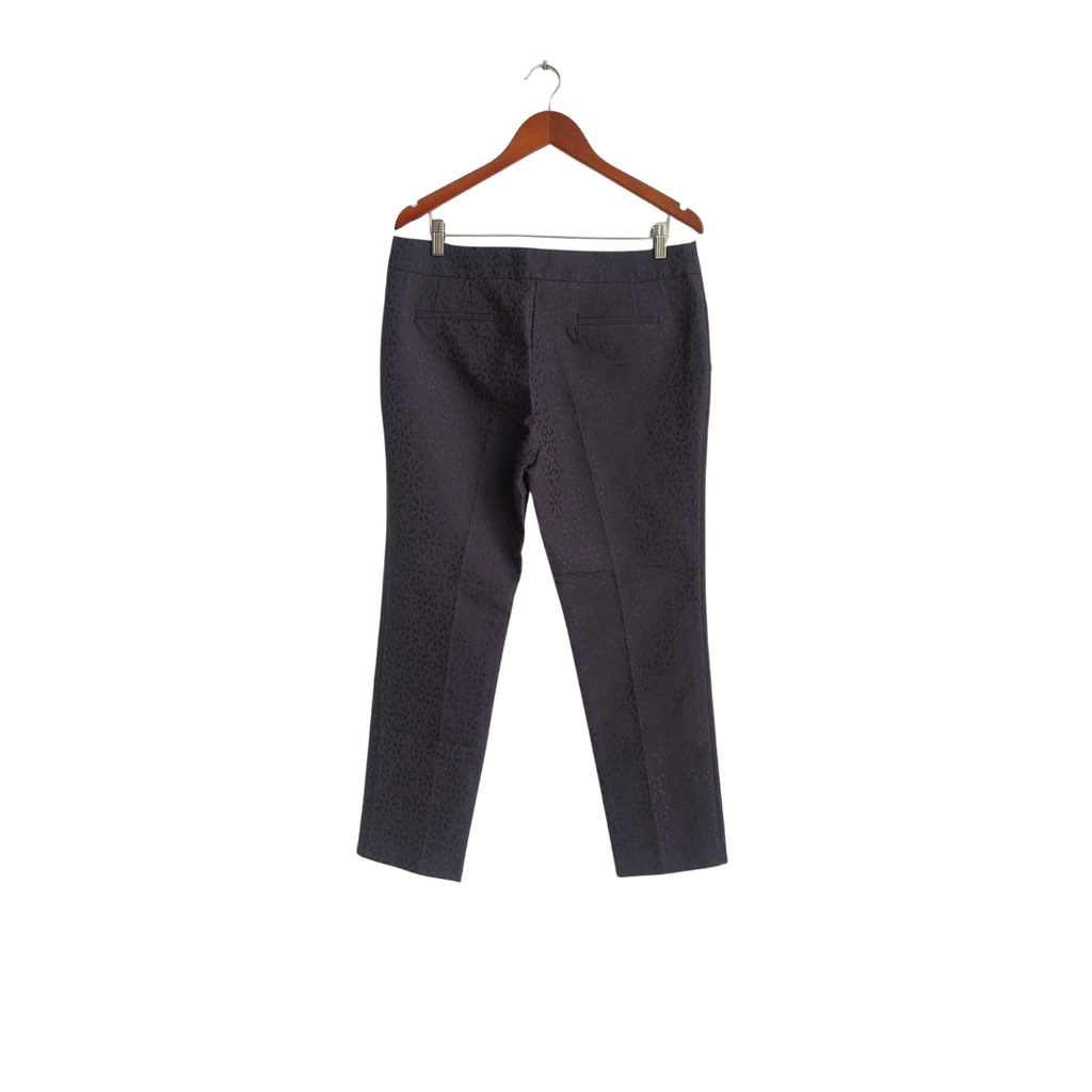 Next Dark Blue Textured Straight Leg Pants | Gently Used |