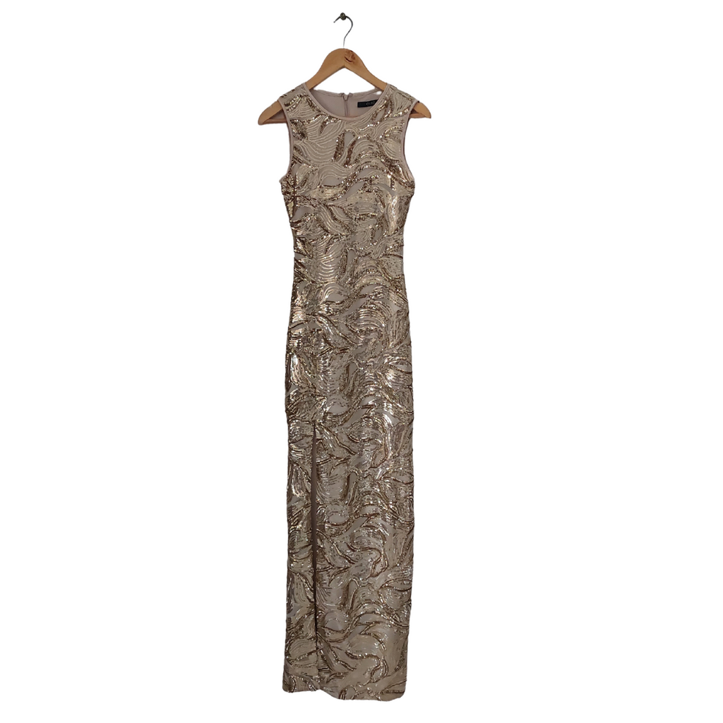 Quiz Gold Sequins Maxi Dress | Pre Loved |