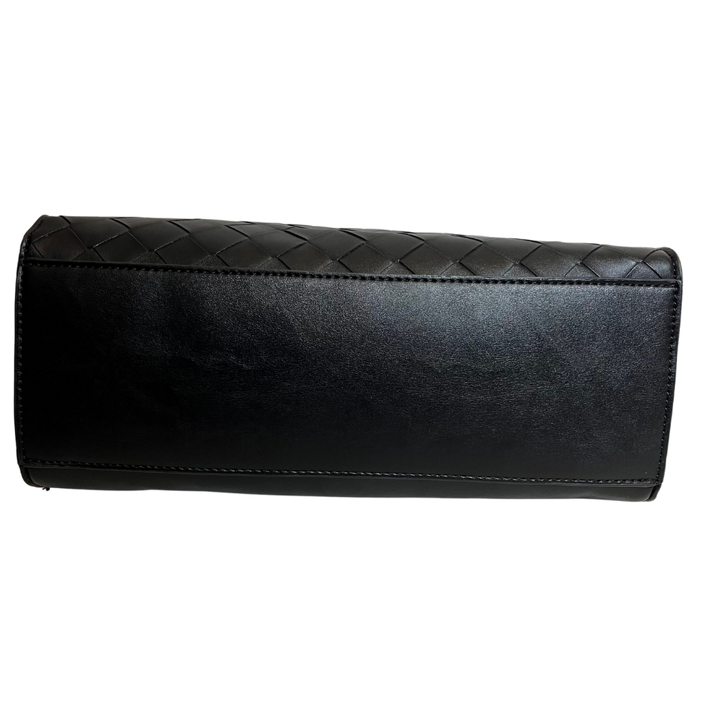 Nine West Black Leatherette Satchel  | Gently Used |
