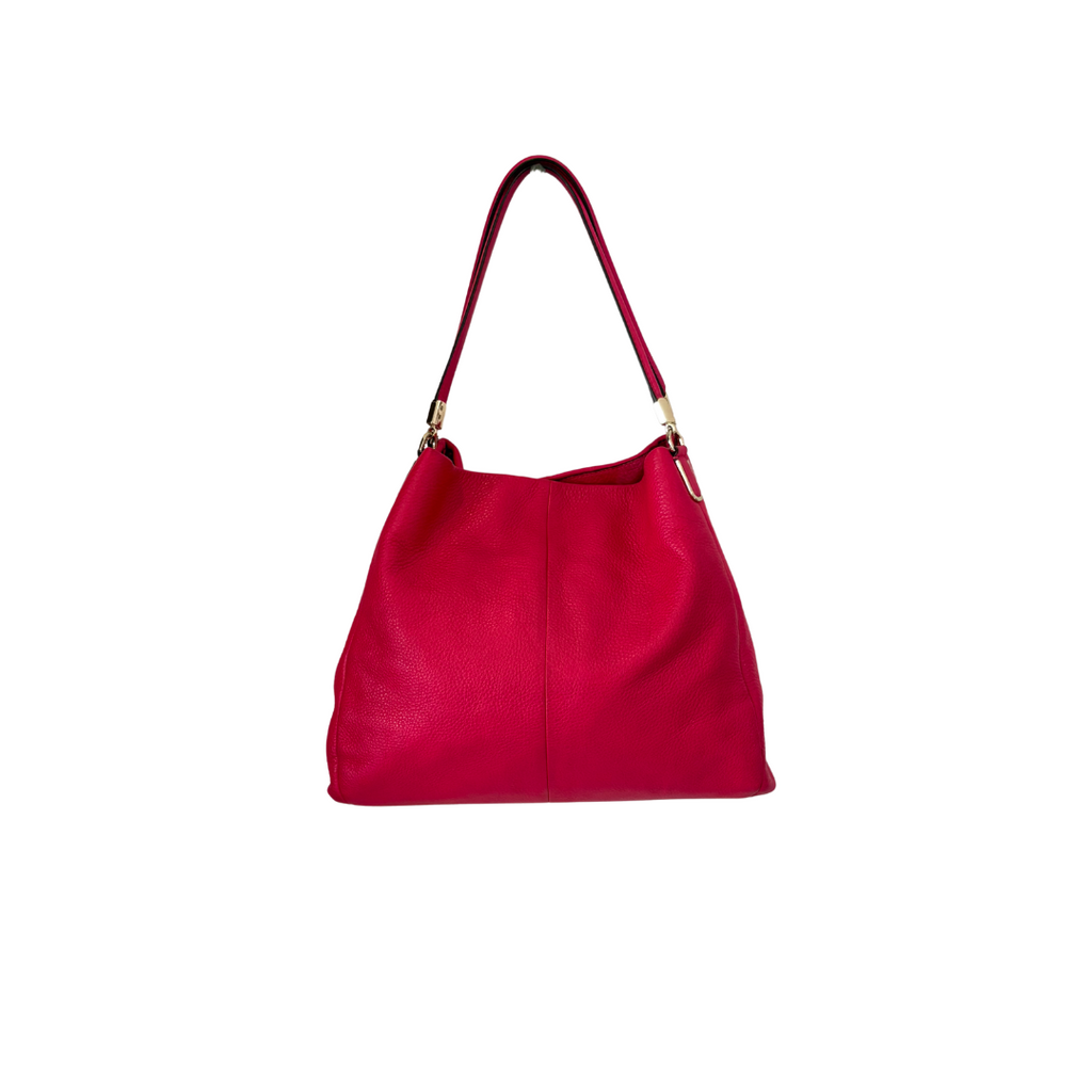 Coach Bag Ruby Pink Madison Leather Small Phoebe Shoulder Bag | Pre Loved |
