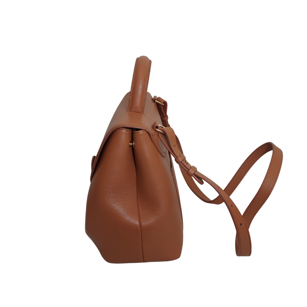 Polene Camel Textured Leather Numéro Un Edition Handbag | Like New |
