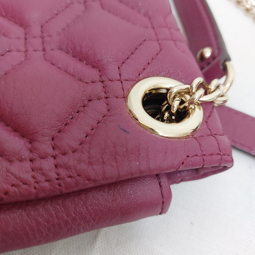 Kate Spade Plum Quilted Leather Shoulder Bag | Gently Used |