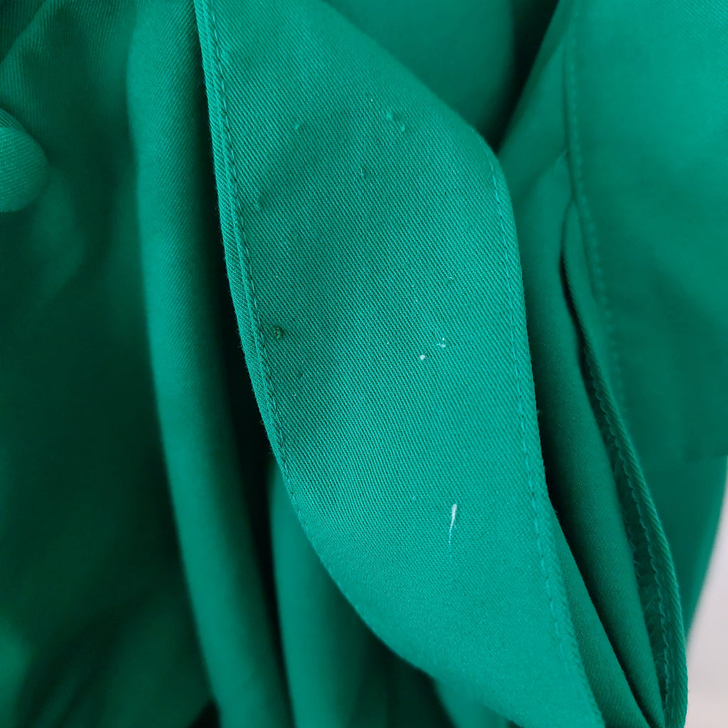 ZARA Green Puff Sleeve Dress With Belt | Pre Loved |