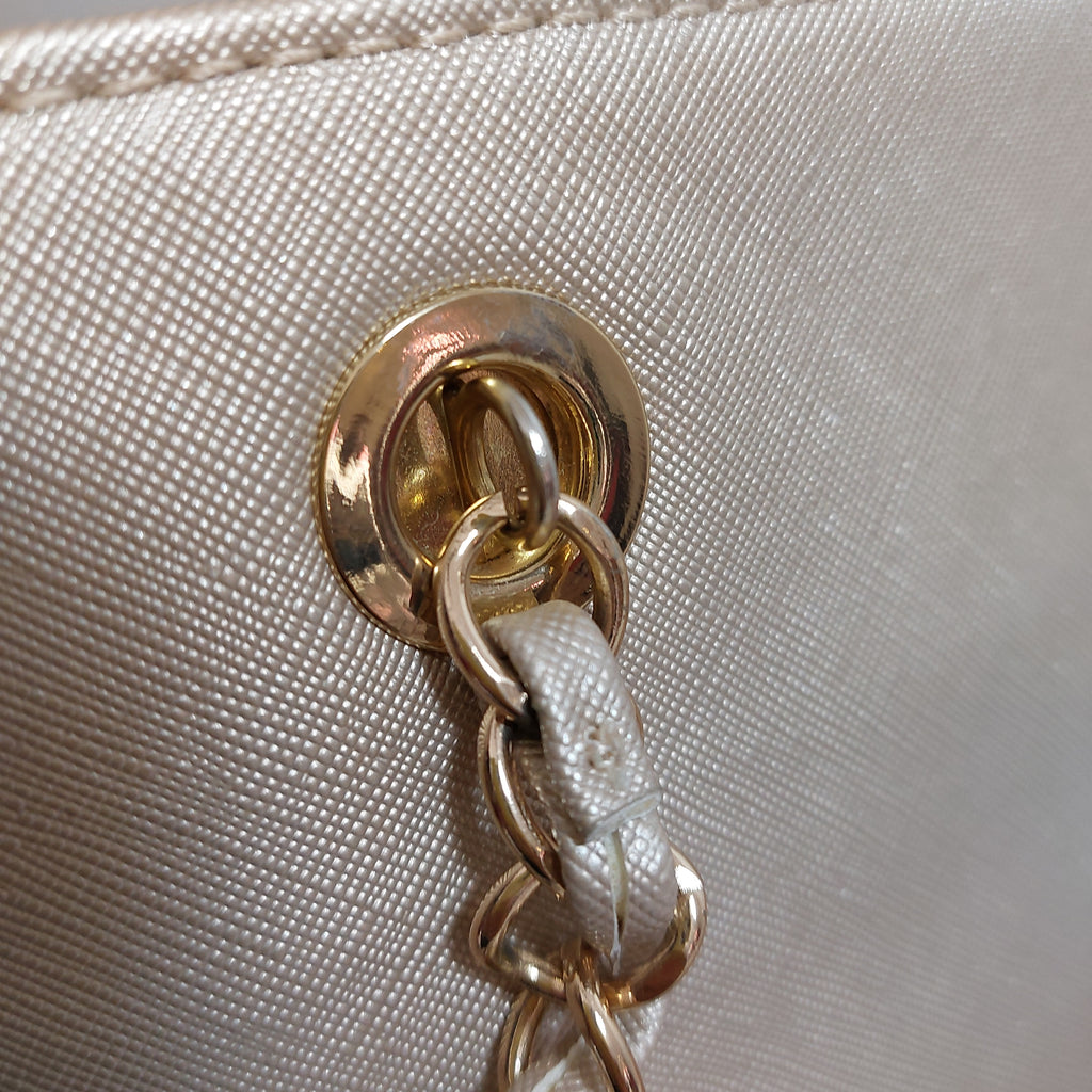 ALDO Light Gold Chain-Strap Shoulder Bag | Pre Loved |