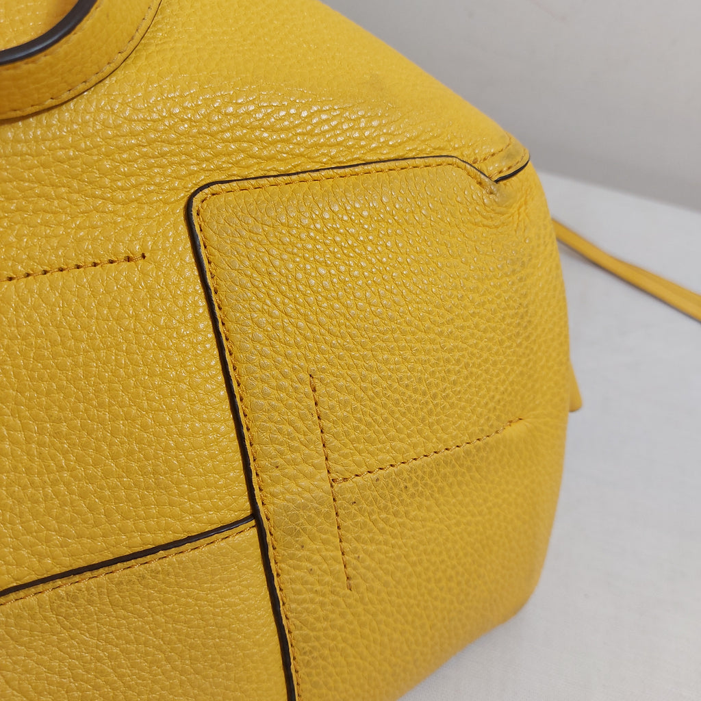 Tory Burch Yellow Leather Perry Satchel | Pre Loved |