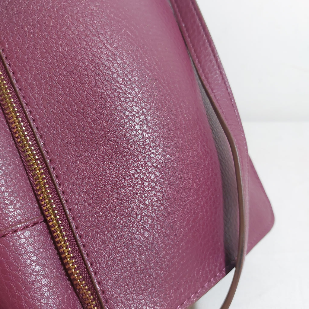 Anne Klein Purple Shoulder Bag With Small Pouch | Brand New |