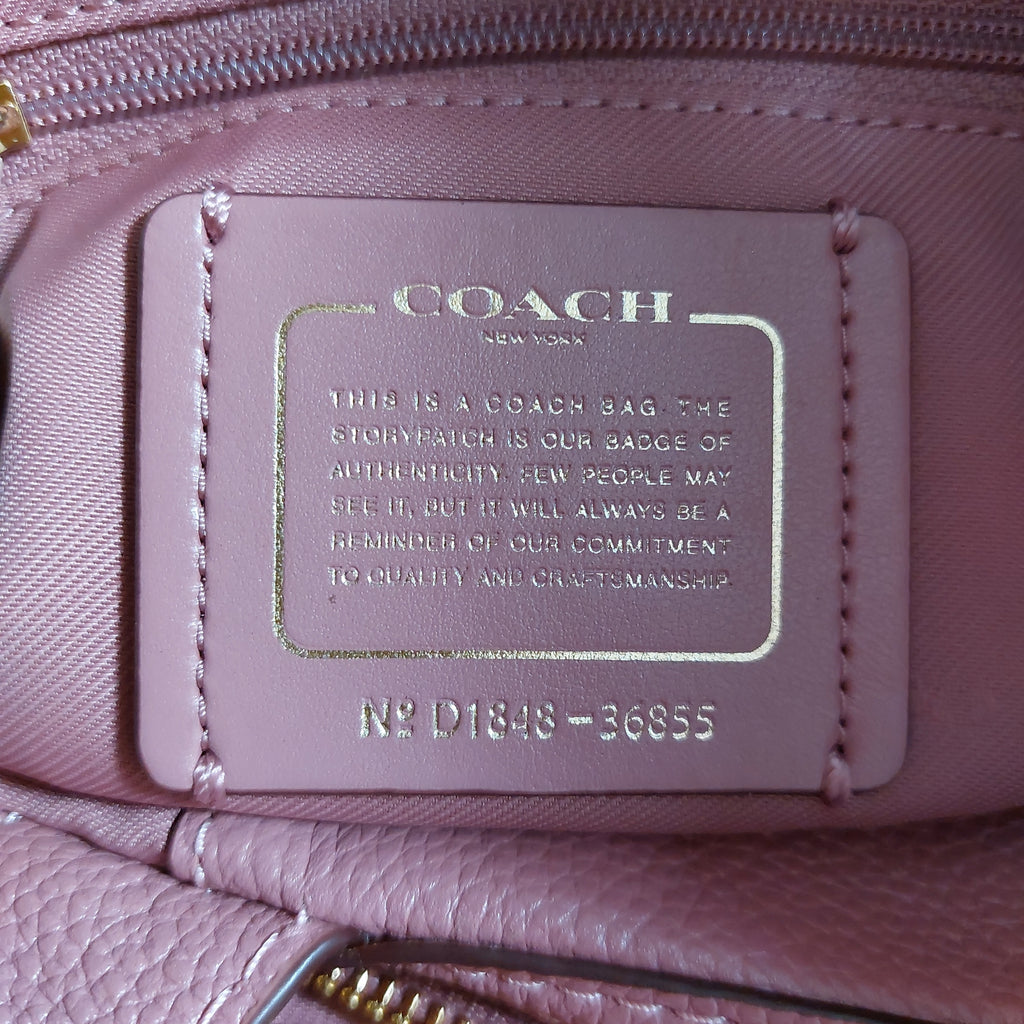 Coach Pink Pebbled Leather Triple Compartment Shoulder Bag | Pre Loved |