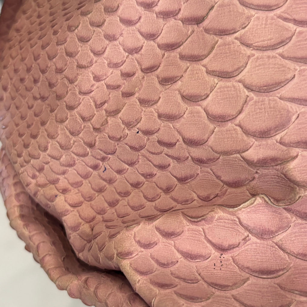 Furla Blush Pink Leather Croc-Embossed Carmen Tote | Pre Loved |