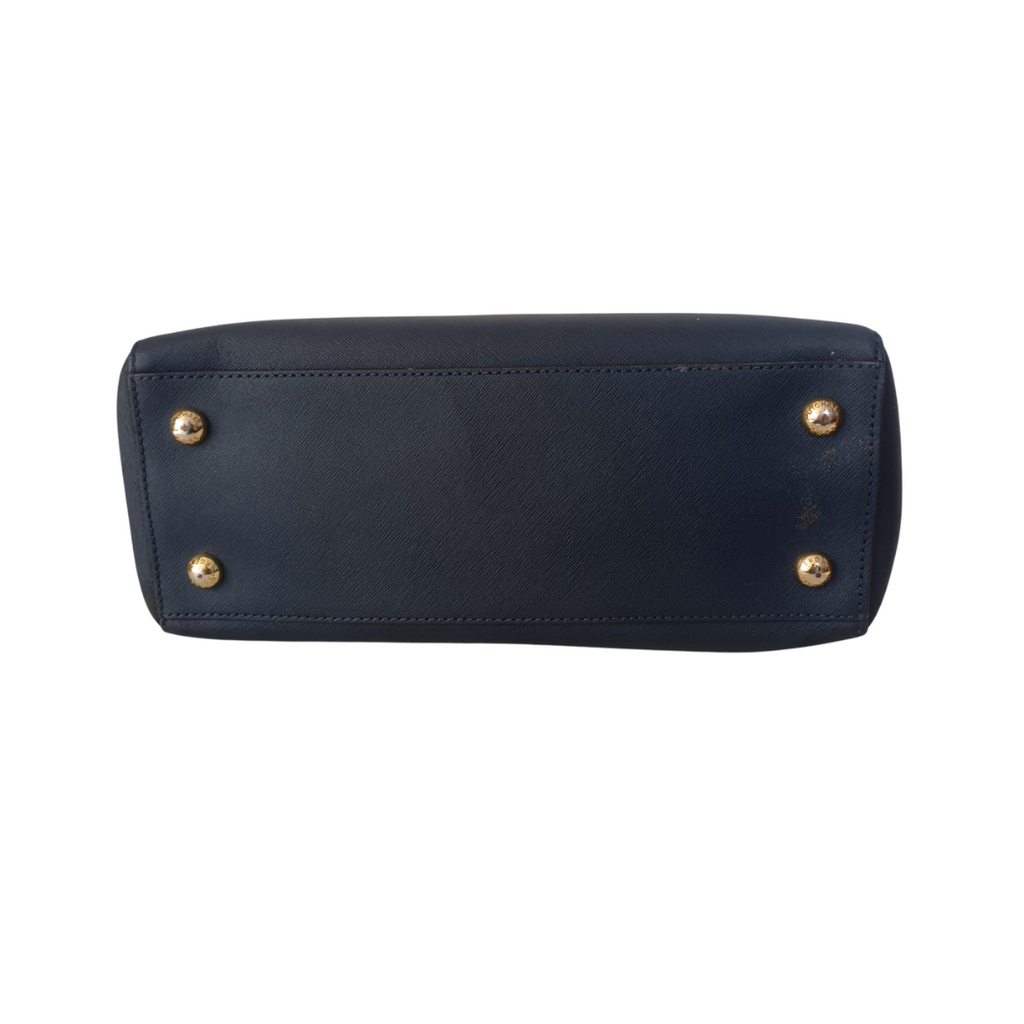 Michael Kors Navy Leather Handbag | Pre Loved |