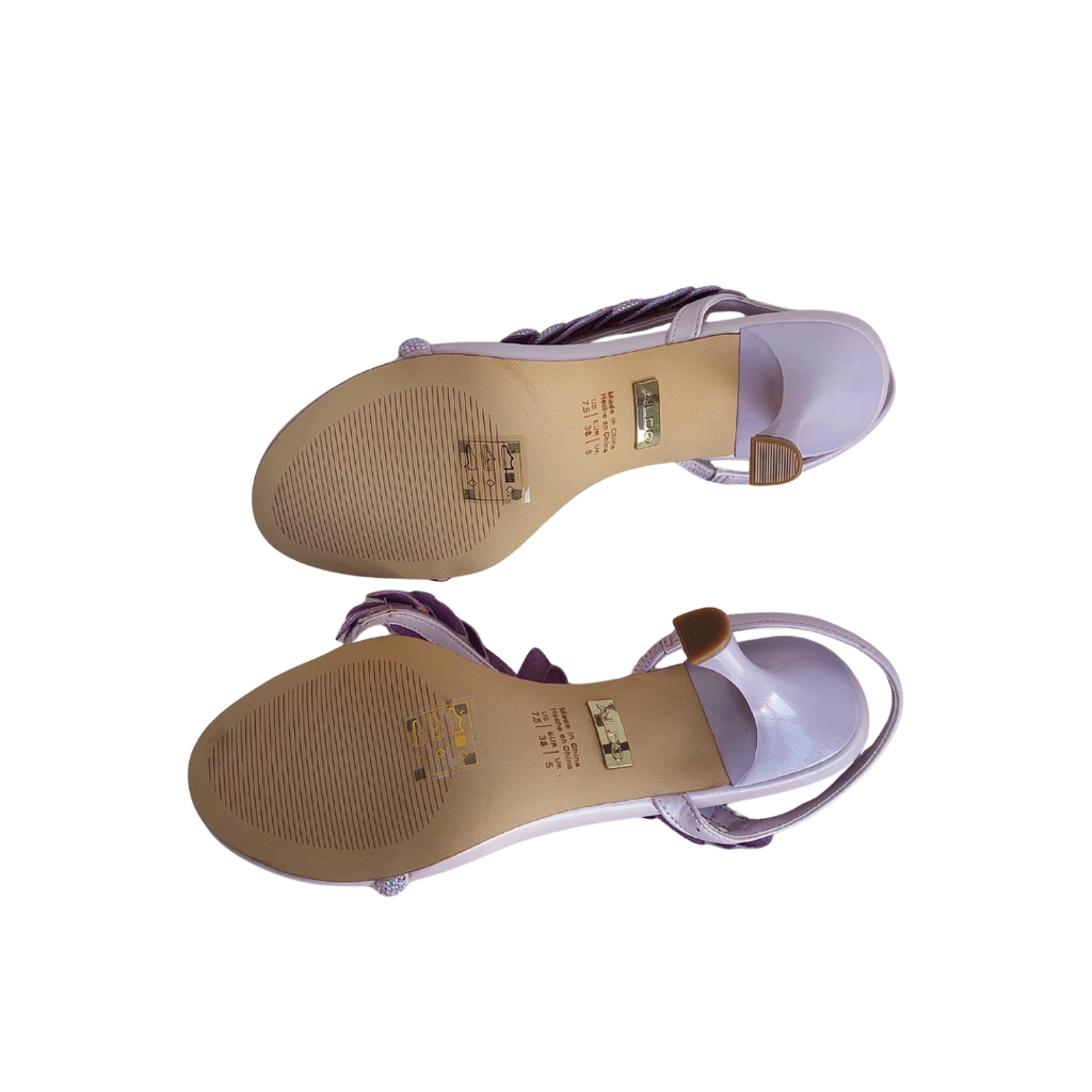 Aldo Purple Leatherette Dannae Embellished Heels | Like New |