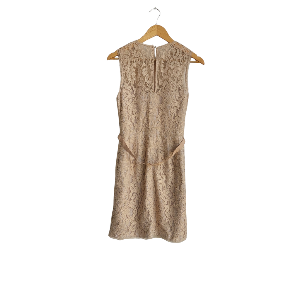 Karen Millen Beige Lace Embellished Short Dress | Gently Used |