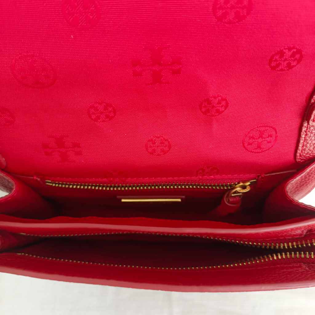 Tory Burch Red Leather Britten Crossbody Bag | Brand New |