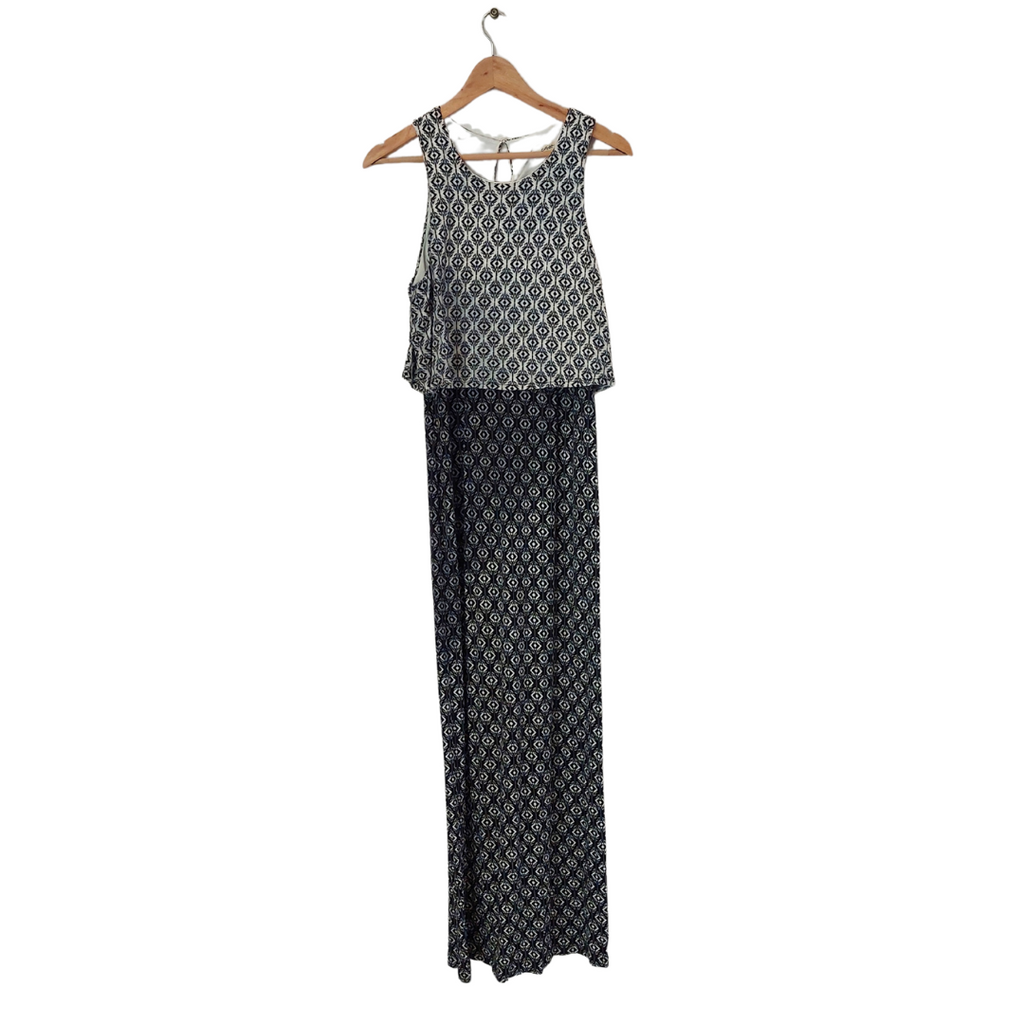 Miss Selfridge Black & White Printed Sleeveless Maxi Dress | Pre Loved |