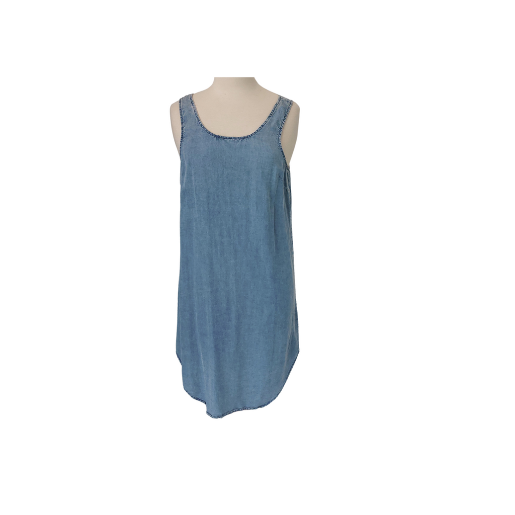 DKR & Co. Sleeveless Light Blue Soft Denim Knee Length Dress | Like New |