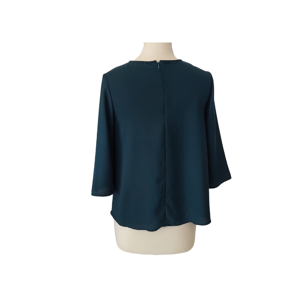 Topshop Dark Green Round Neck Top | Gently Used |