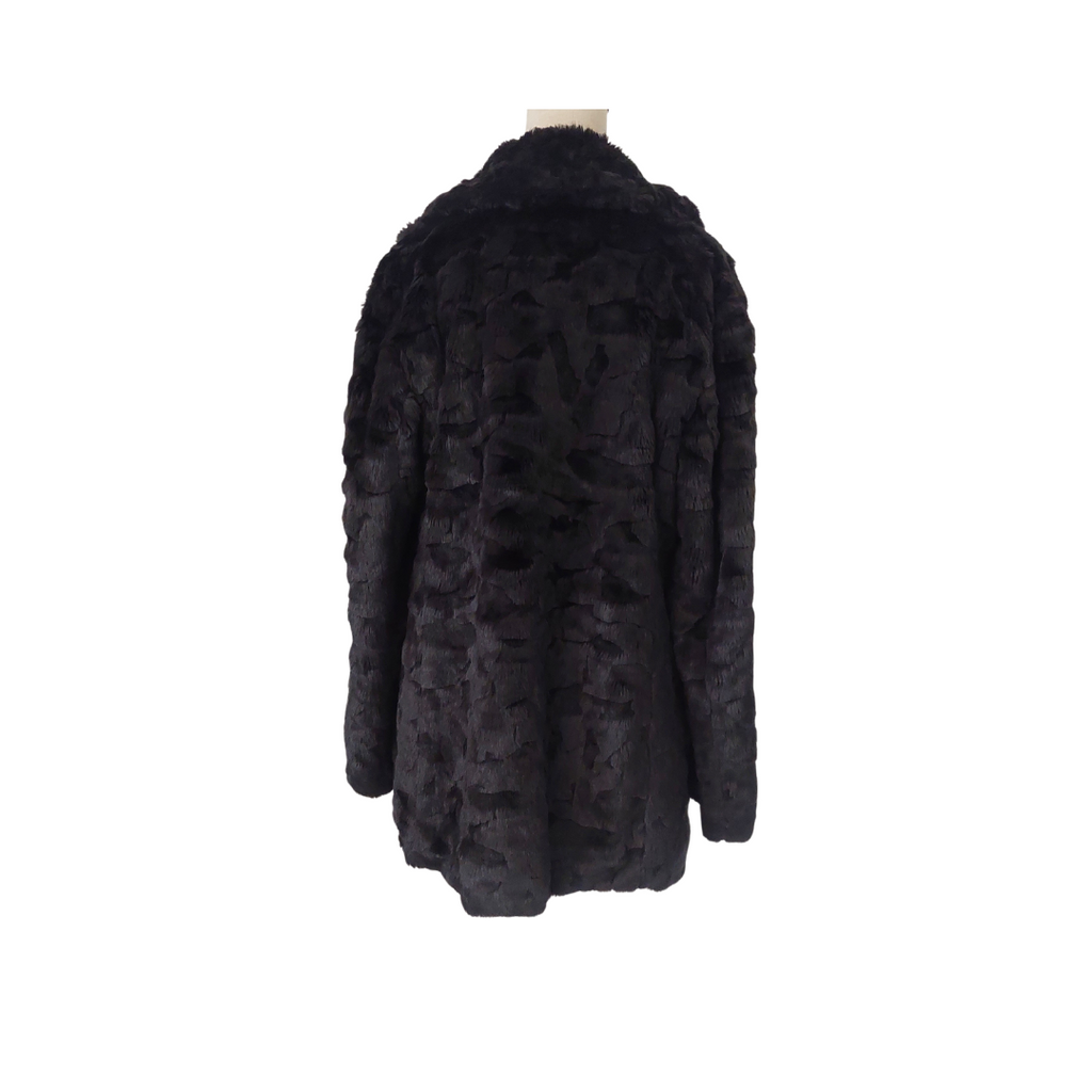 French Connection Black Nariko Fur Coat | Brand new |
