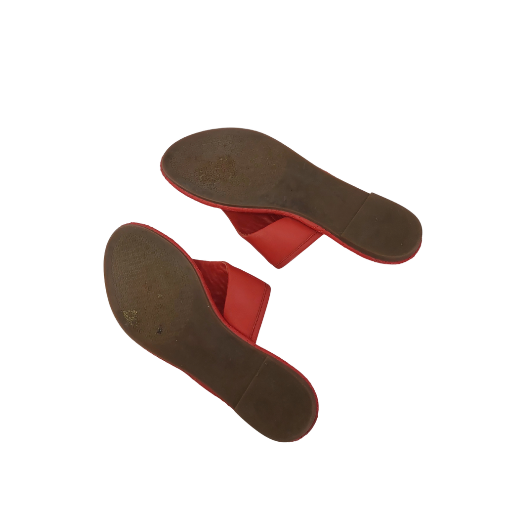 Tory Burch Orange Fleming Flat Thong Sandals | Pre Loved
