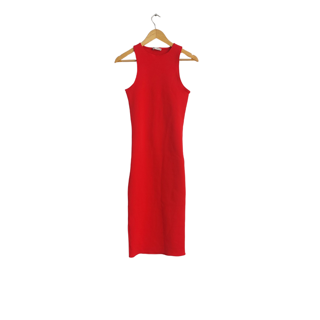 ZARA Red Sleeveless Bodycon Dress | Brand New |