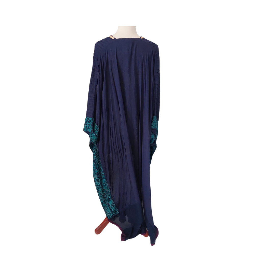 Ayesha F. Hashwani Blue Embroidered Kaftan | Brand New |