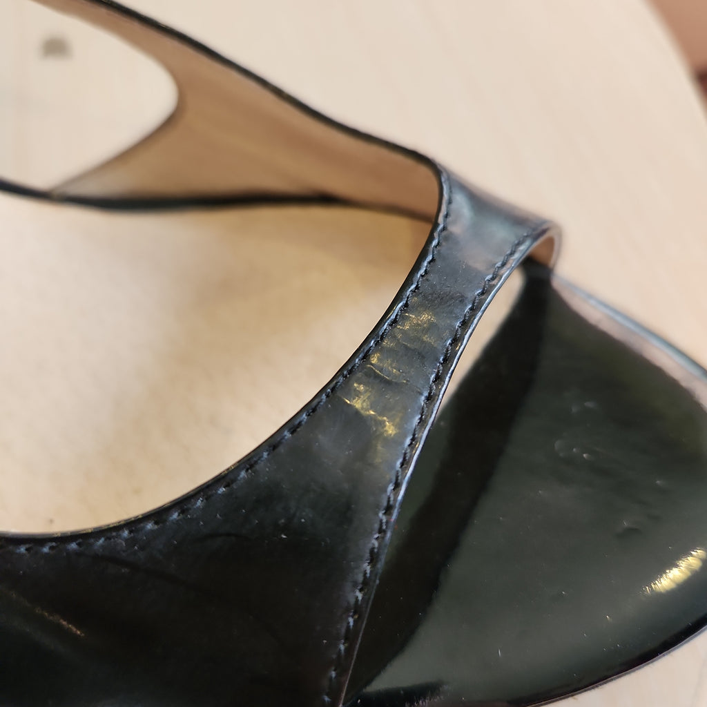 Michael Kors Black Leather Slingback Heels | Gently Used |