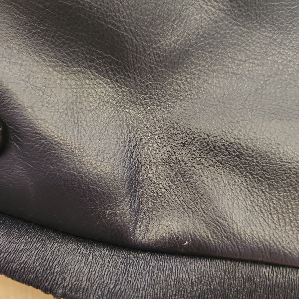 Nicole Farhi Navy Leather Large Shoulder Bag | Pre Loved |