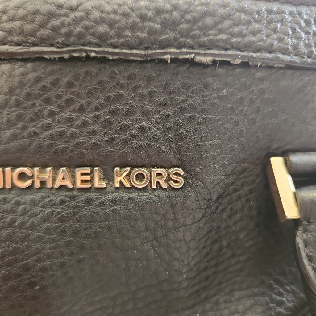 Michael Kors Black Pebbled Leather Satchel | Pre Loved |