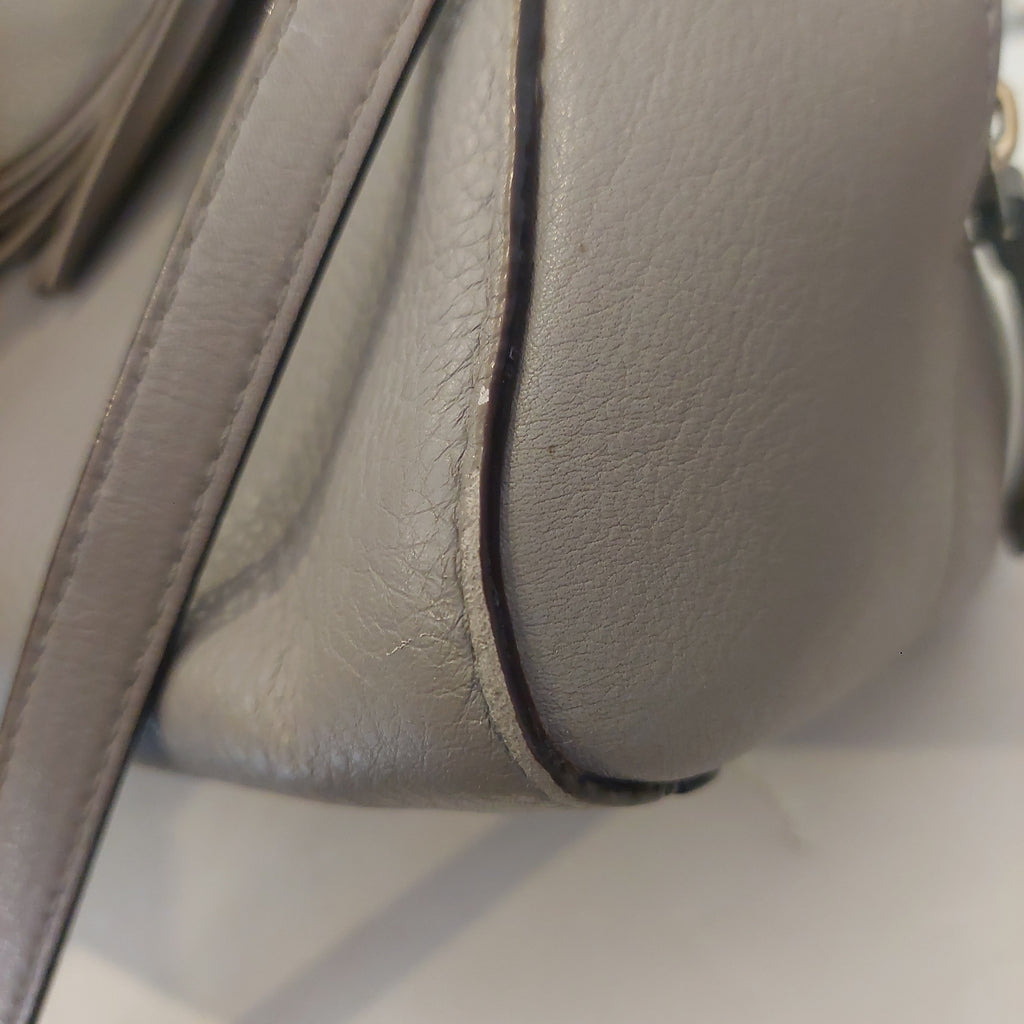 Kate Spade Grey Pebbled Leather Dome Satchel | Pre Loved |