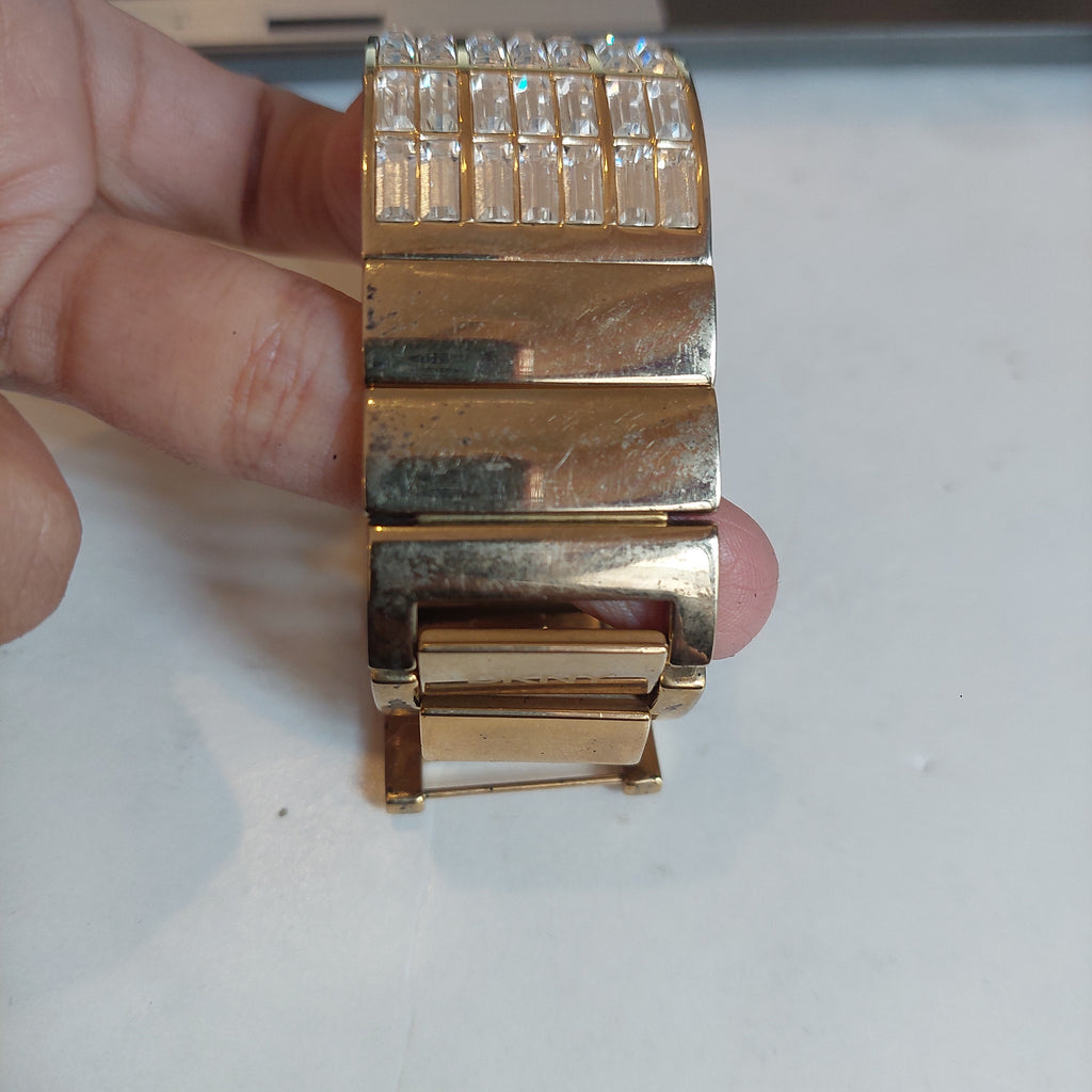 DKNY Gold Rhinestone Bracelet Watch | Pre Loved |