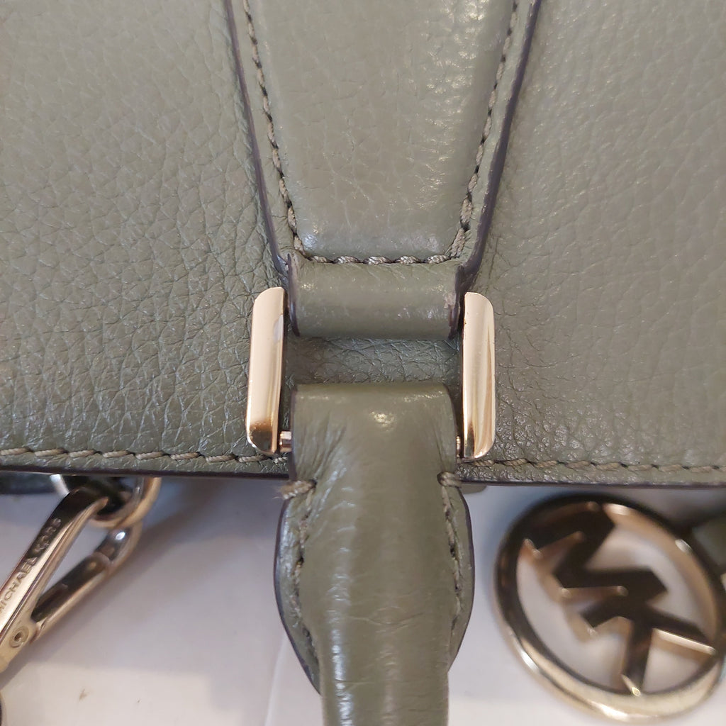 Michael Kors Army Green Leather Satchel | Pre Loved |