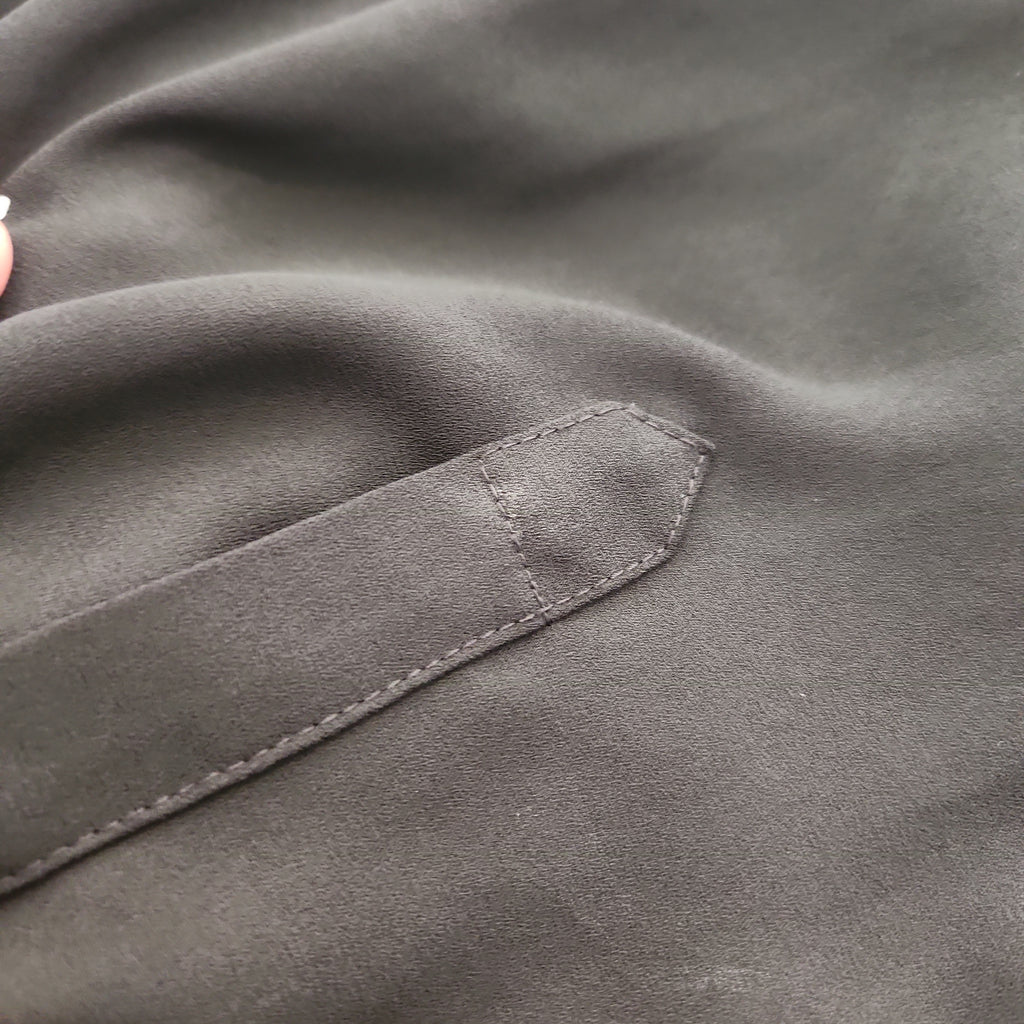 LOFT Black Semi-sheer Front Pockets Blouse | Pre Loved |