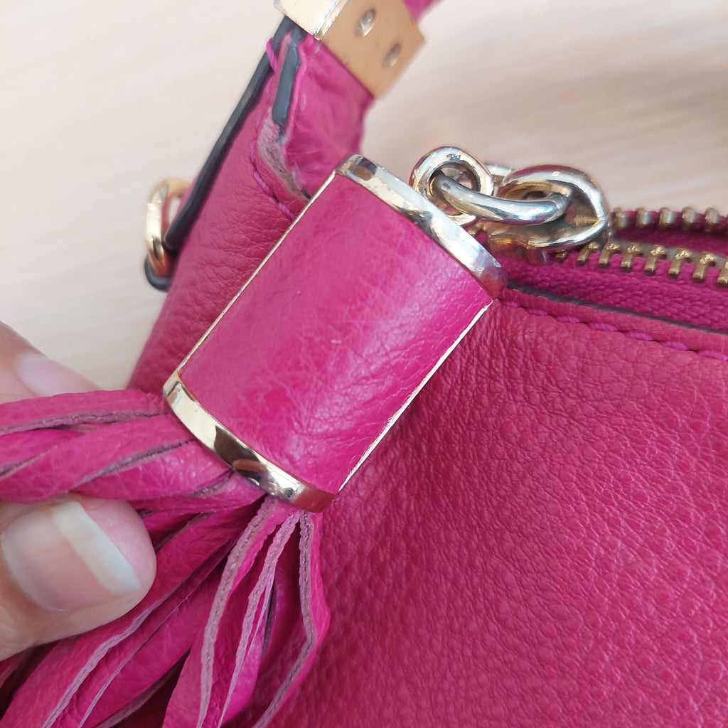 Michael Kors Fuchsia Pink Leather Shoulder Bag | Pre Loved |