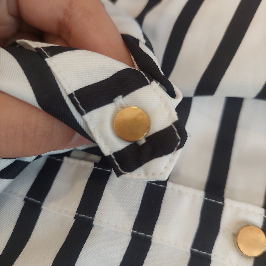 The Limited White & Black Striped Top | Gently used |