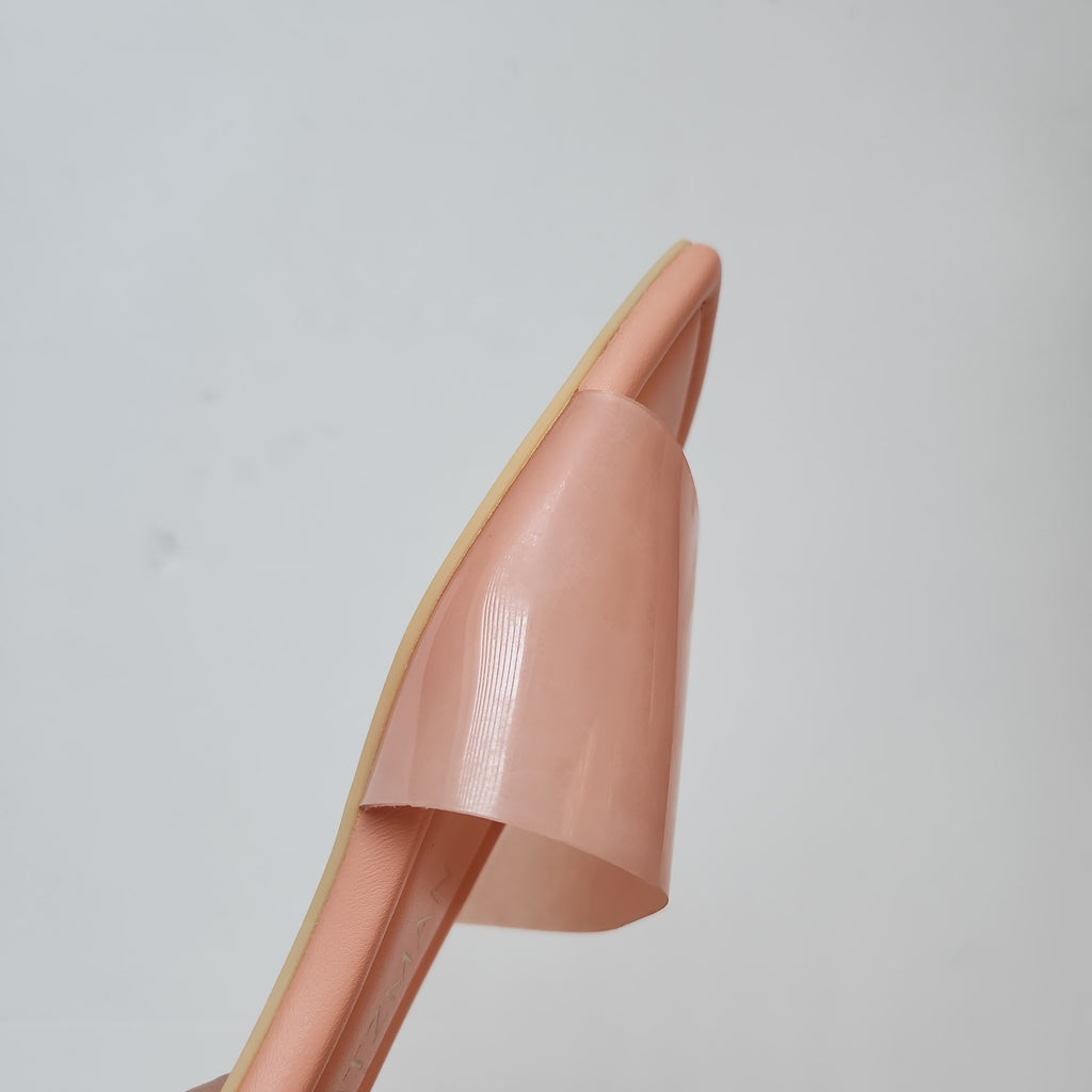 Stuart Weitzman Light Pink Vinyl Slide Sandals | Brand New |