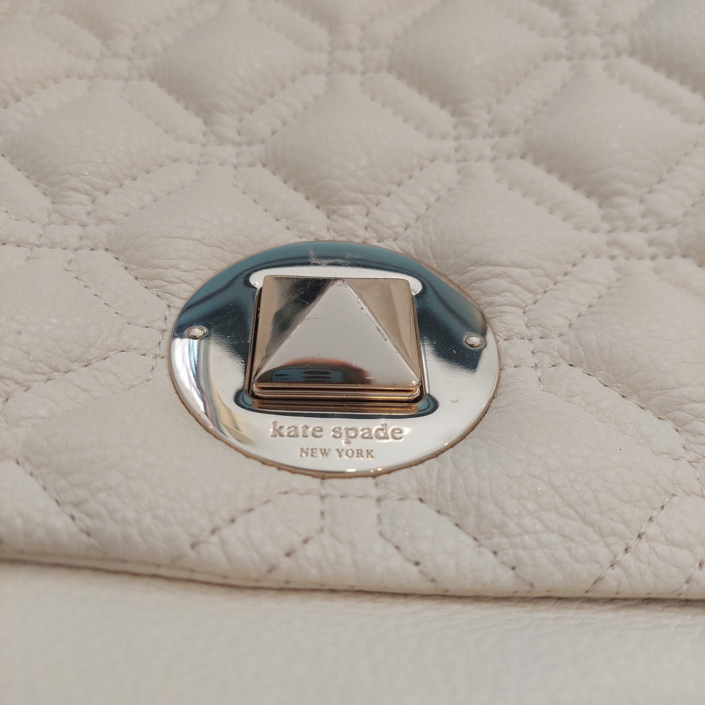 Kate Spade Cream Astor Court Quilted Shoulder Bag | Pre Loved |