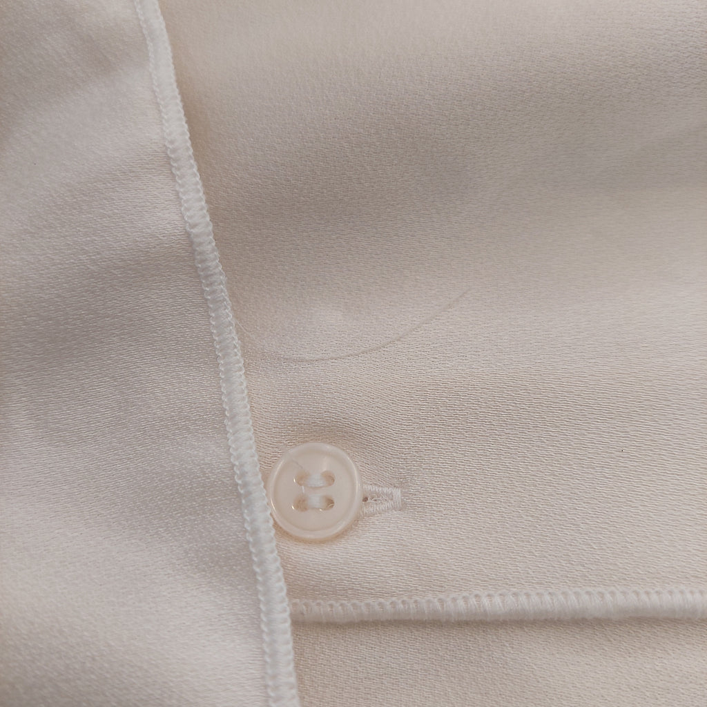 H&M Cream Satin Formal Collared Shirt | Brand New |