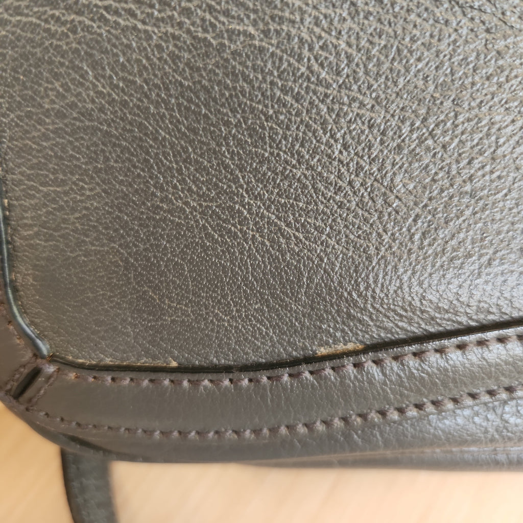 Salvatore Ferragamo Grey Leather Gancini Flap Shoulder Bag | Pre Loved |