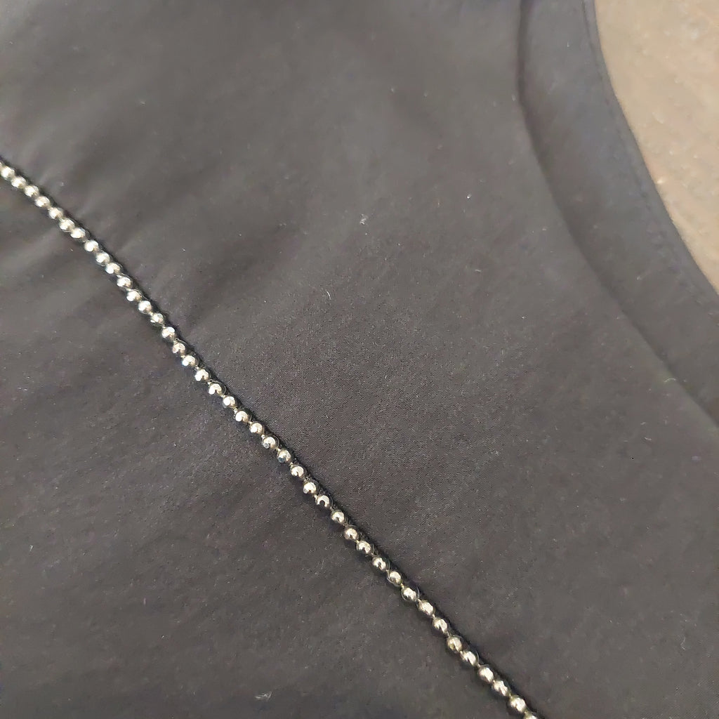 ZARA Black Bead Detail Semi Open-Back Blouse | Pre Loved |