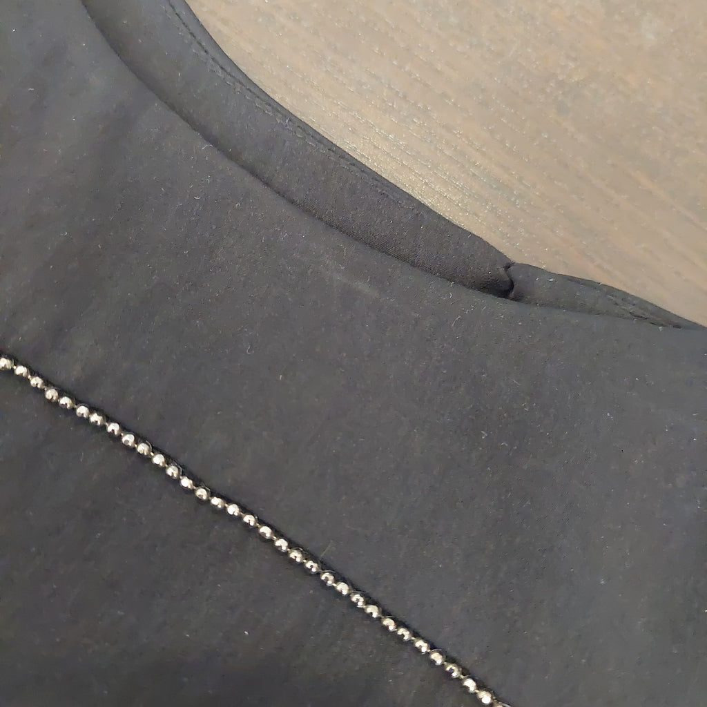 ZARA Black Bead Detail Semi Open-Back Blouse | Pre Loved |