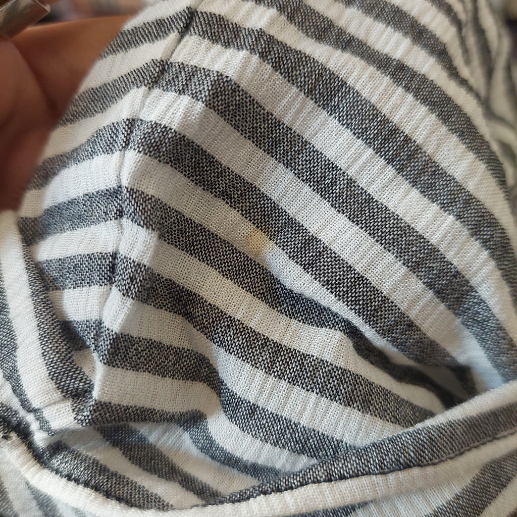 Michael Kors Grey & White Striped Top | Pre Loved |