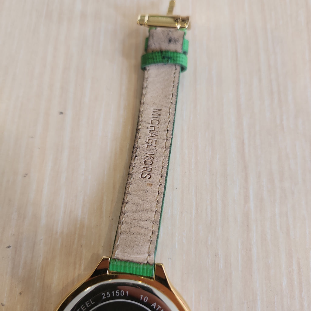 Michael Kors MK2287 Green Leather Wraparound Watch | Pre Loved |