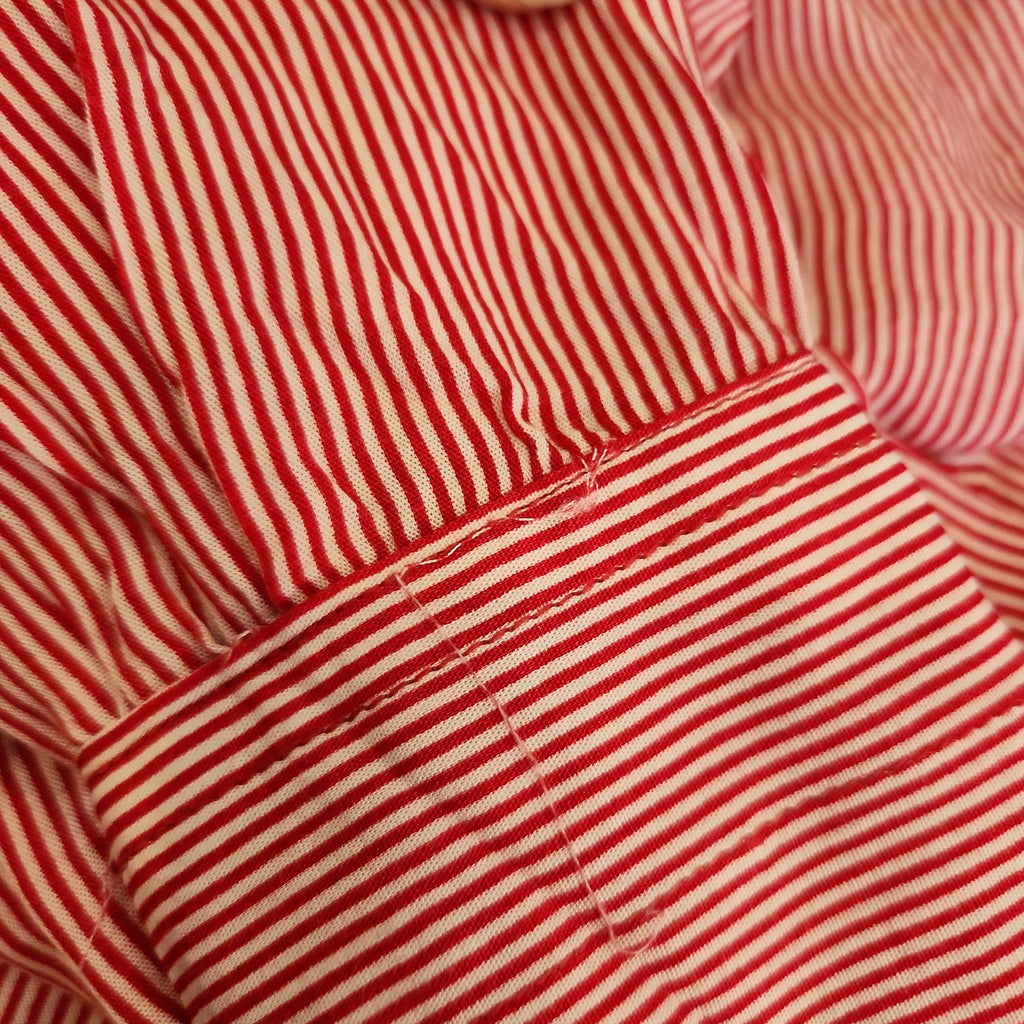 Stradivarious Red & White Striped Soft Collared Shirt | Pre Loved |