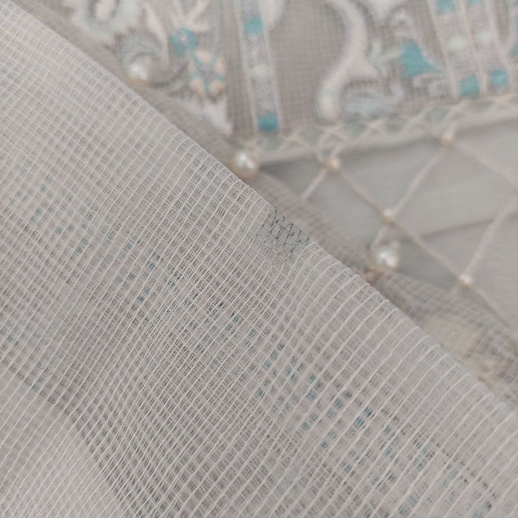 Threads & Motifs Light Grey Embroidered Kurta | Brand New |