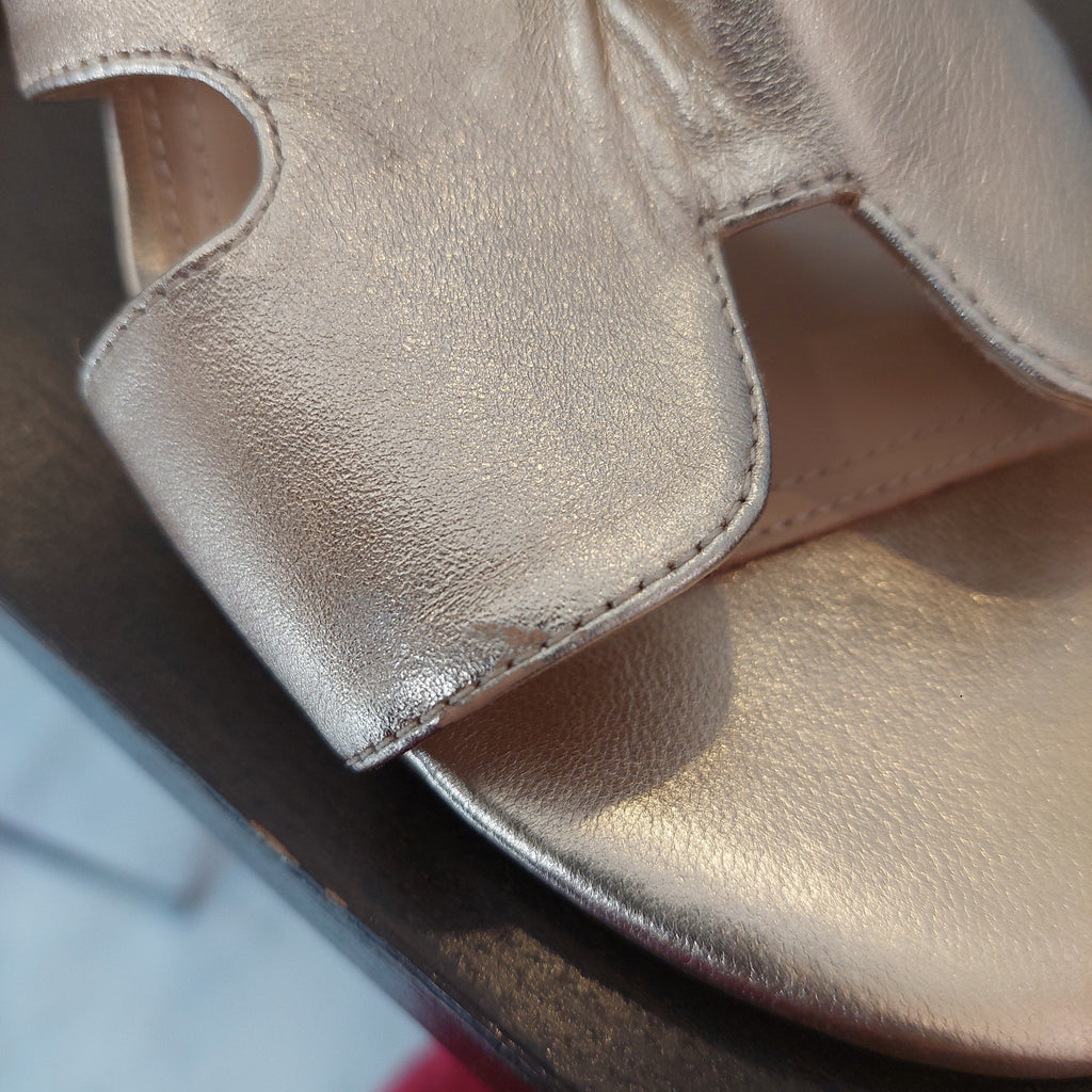 Steve Madden Gold Leather 'Nylah' Heels | Pre Loved |