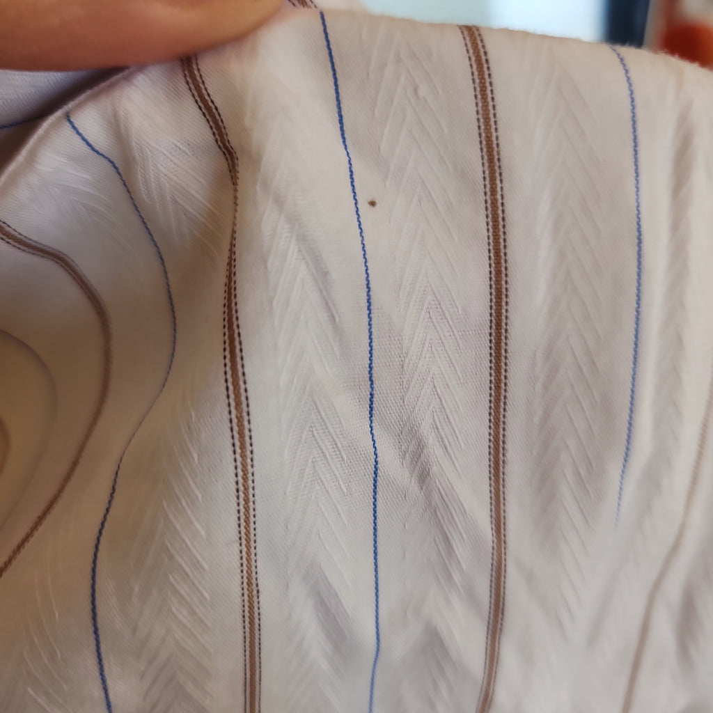 Loewe Men's White Striped Collared Shirt | Pre Loved |