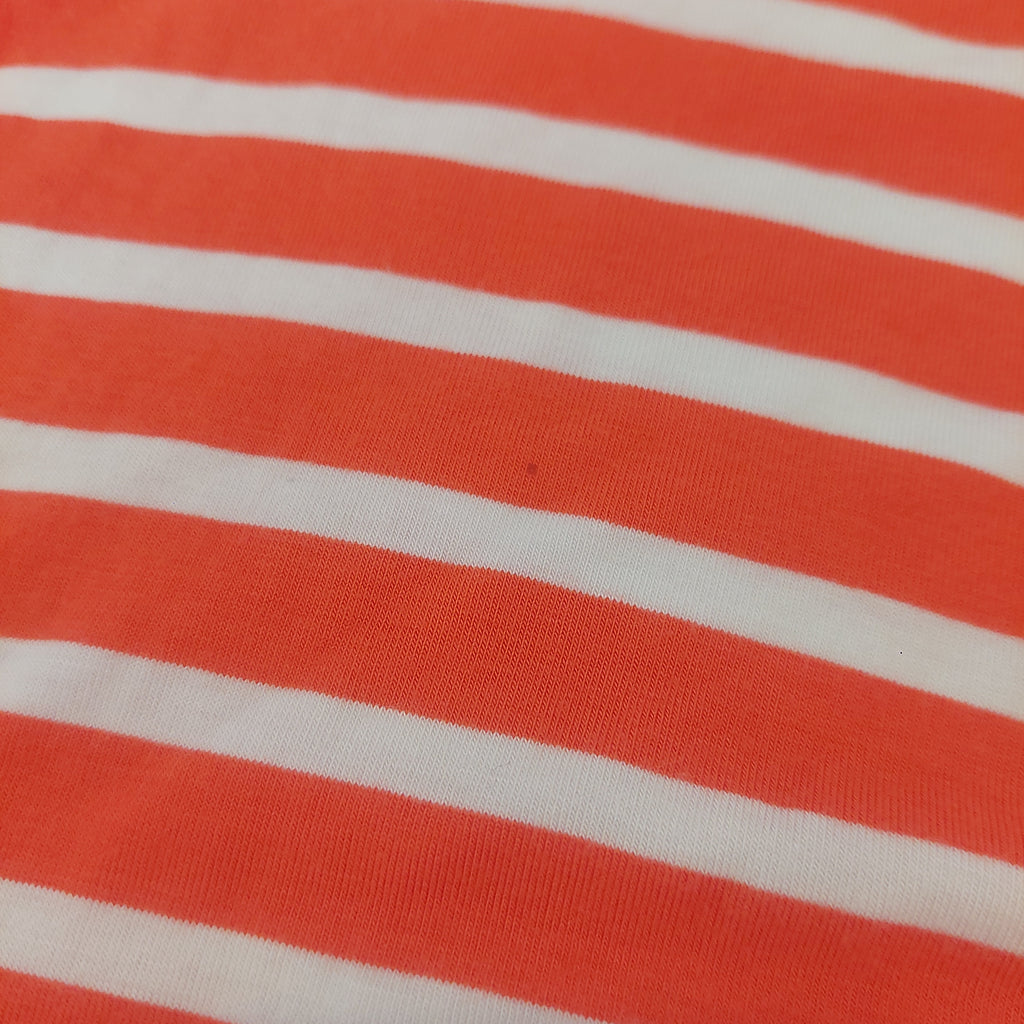 Michael Kors Orange & White Striped Top | Gently Used |