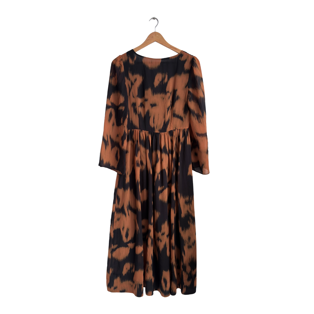 Monsoon Leopard Print Smock Maxi Dress| Brand New |