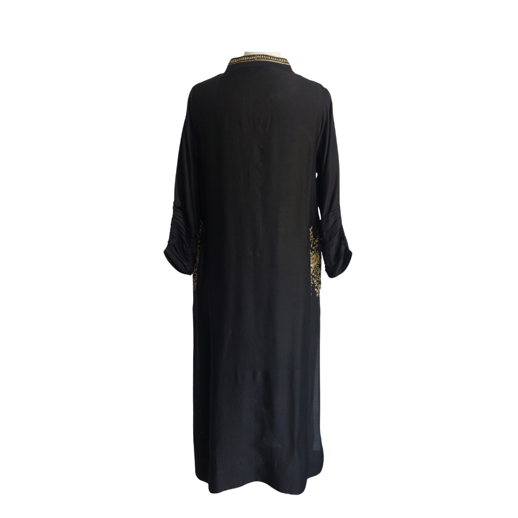 Saira Habib Black Embroidered Kurta | Gently Used |