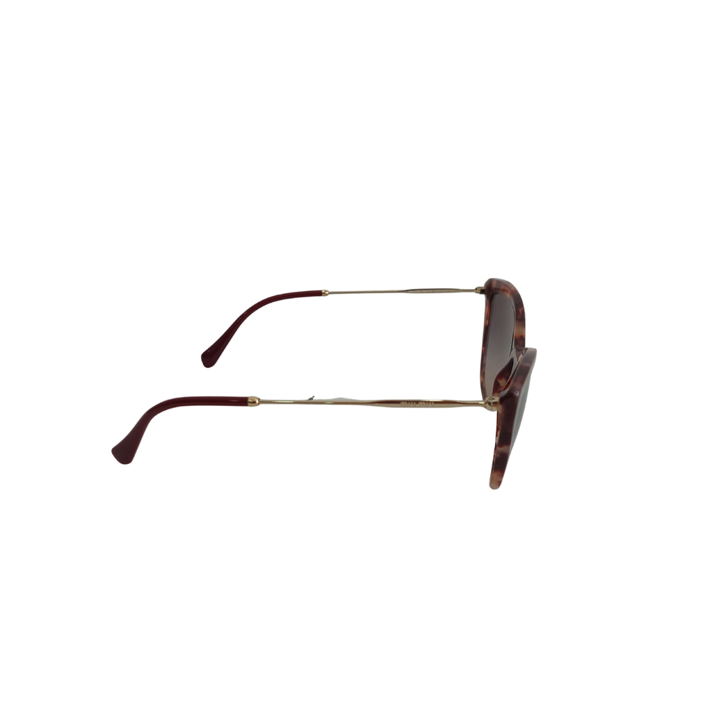 Miu Miu Pink/Purple Cat Eye Acetate Orchid Havana MU03US Sunglasses | Brand New |