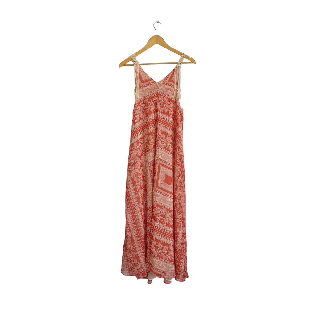 Zara Peach Crochet Detail Sleeveless Dress | Gently used |